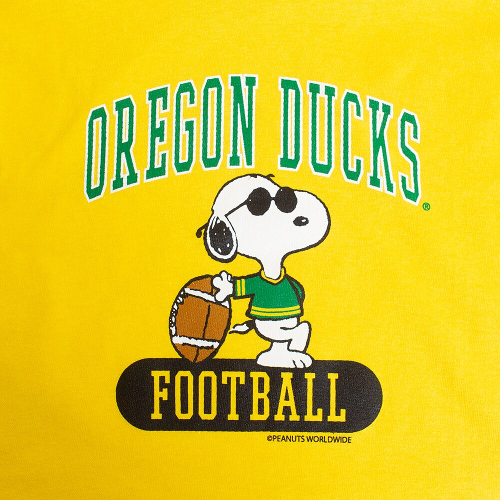 Peanuts, Third Street, Yellow, Crew Neck, Kids, Toddler, Football, T-Shirt, Snoopy, 697359